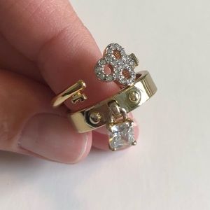 Juicy Couture key and padlock ring duo